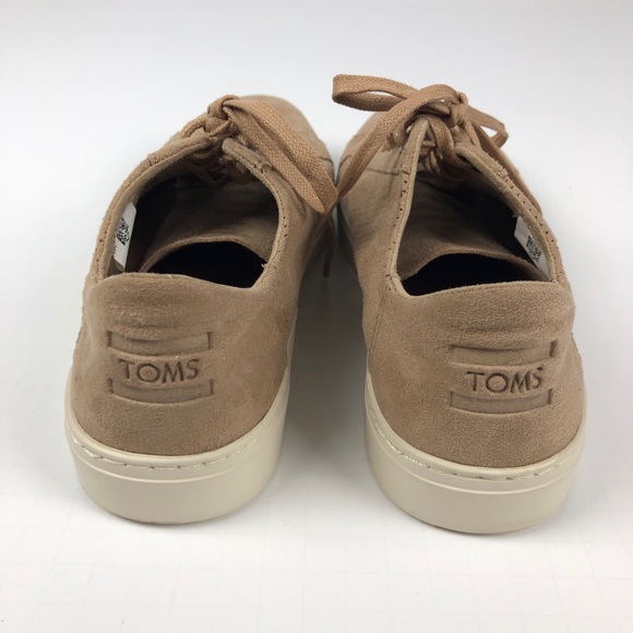 TOMS Lenox Men's Tan Suede Lace Up Sneakers NWOB - Picture 3 of 8